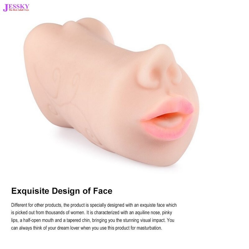 3D Realistic Molded Masturbator 3-in-1 Vaginal Anal Oral Sex Toy for Male Masturbation