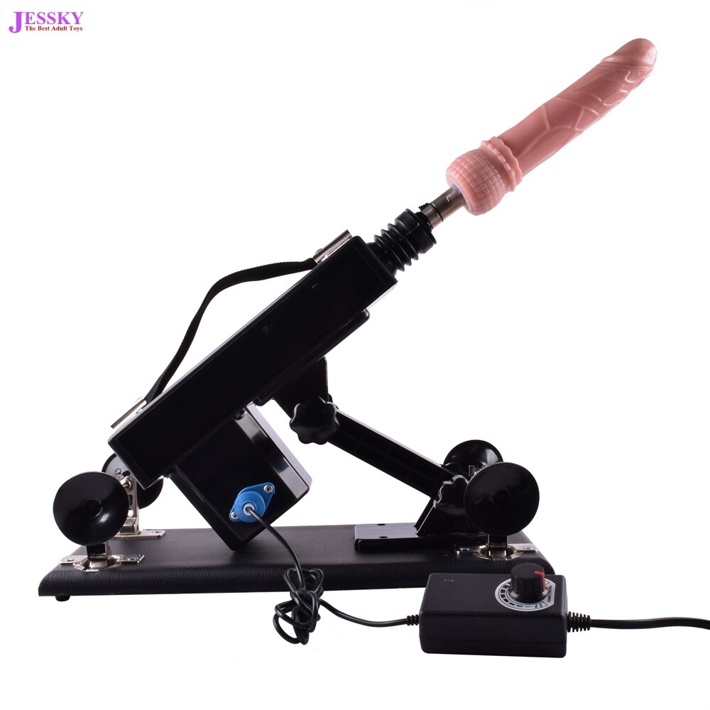 Female Masturbation Sex Machine Gun with 5PCS Big Dildo Accessories for Women Black