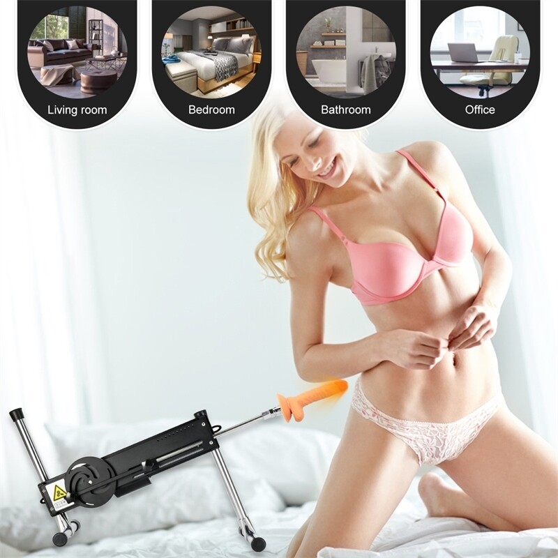 Sex Machine 120W 90 Angle Adjustable with Four Dildos Attachments for Women