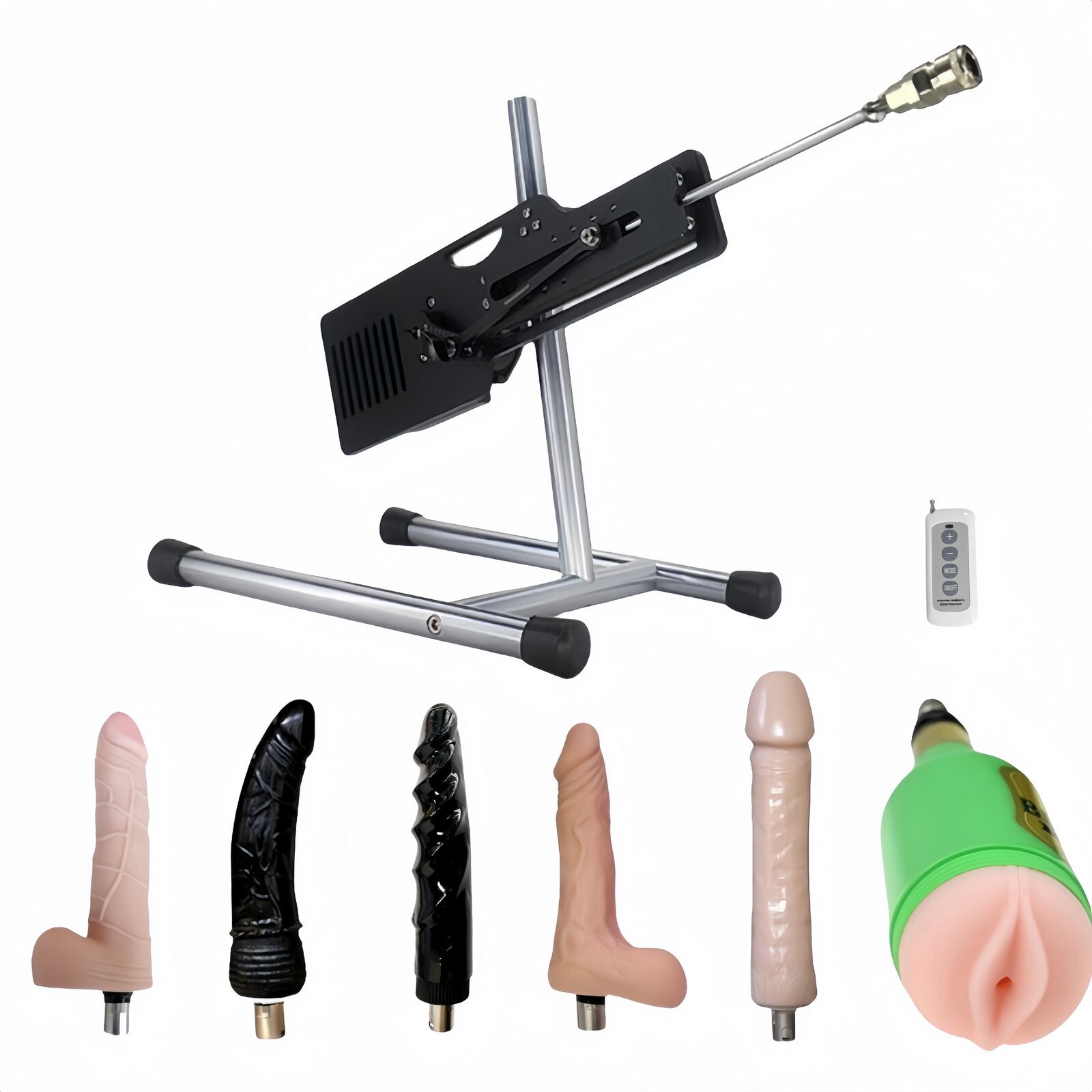 Updated Edition:Smart Remote Control Sex Machine 6 Speed With 5 Pcs Big Dildos, Vagina Cup for Couple