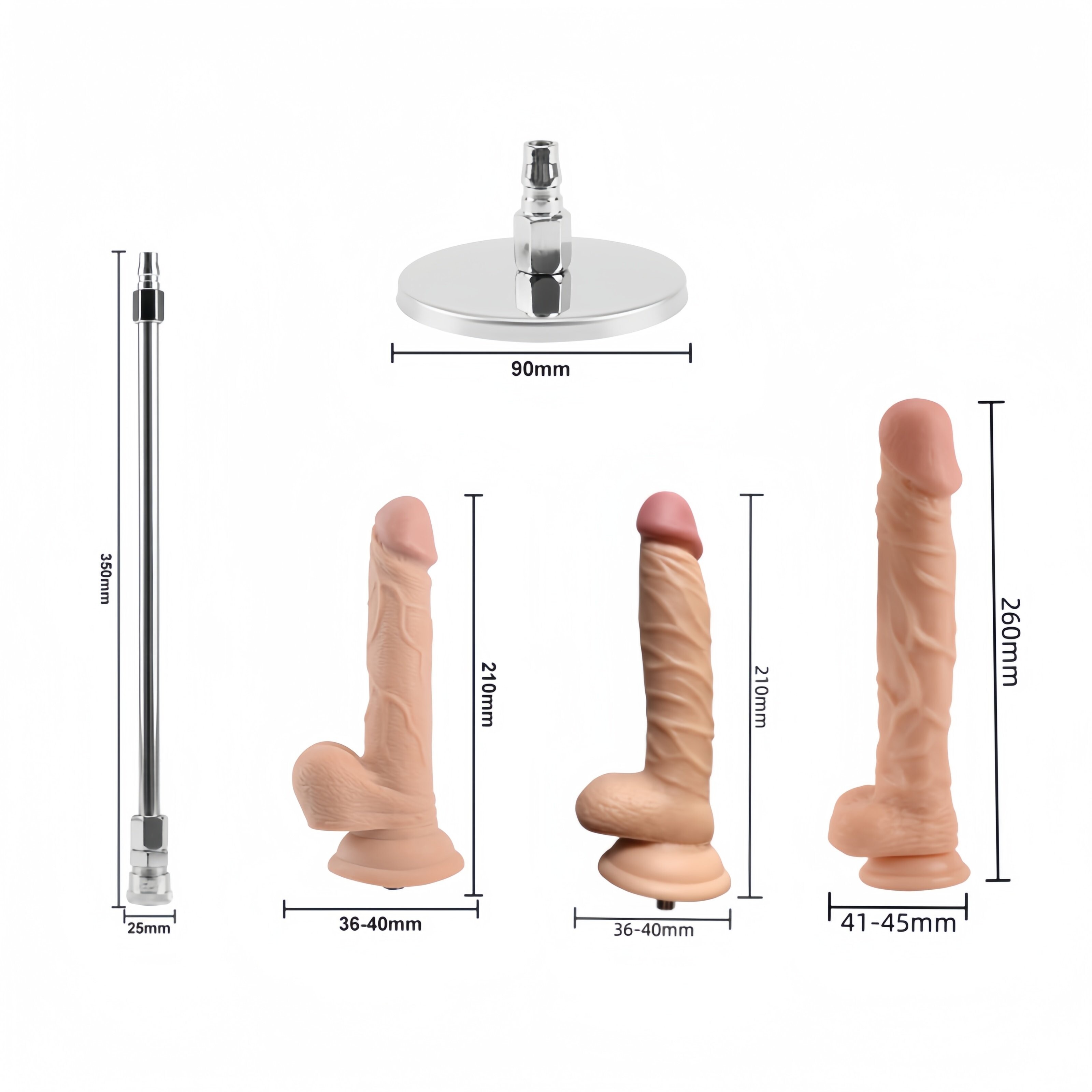 VIDEOS Jessky Sex Machine Powerful Penetration Force and No Noise With 3 PCS Vac-u-Lock Dildo Silver
