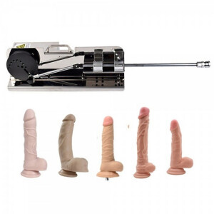 VIDEOS Jessky Sex Machine Powerful Penetration Force and No Noise With 5 PCS Vac-u-Lock Dildo Silver