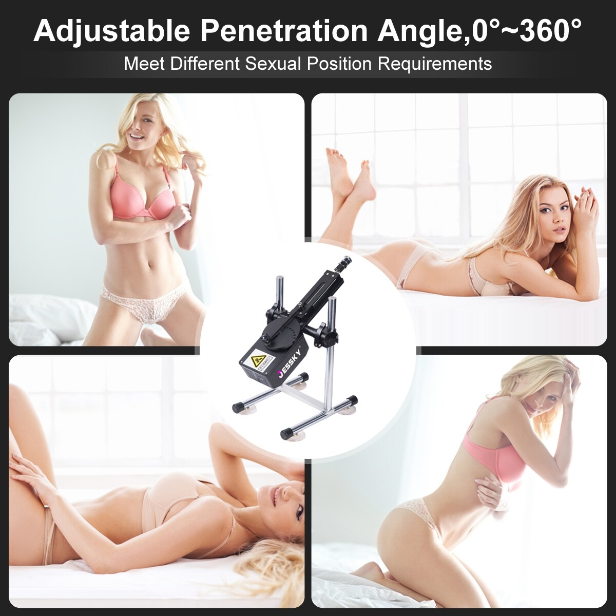 Jessky New Premium Sex Machine Wireless Remote Control Fucking Machine With 4PCS Attachments