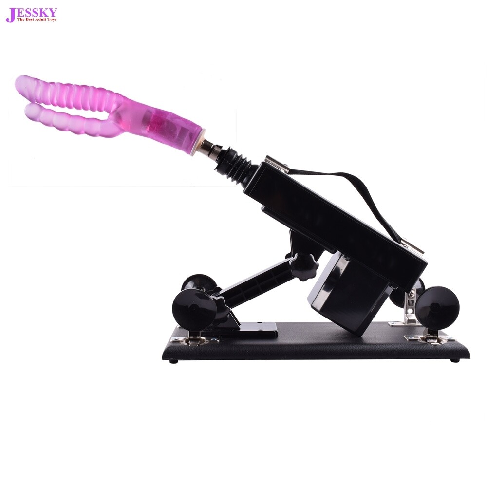 Female Masturbation Sex Machine Gun with 5PCS Big Dildo Accessories for Women Black
