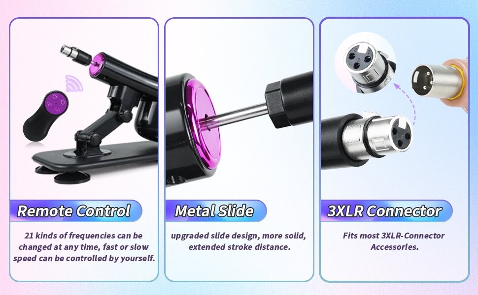 Sex Machine Thrusting Love Machines with 2pcs Realistic Dildos for Women