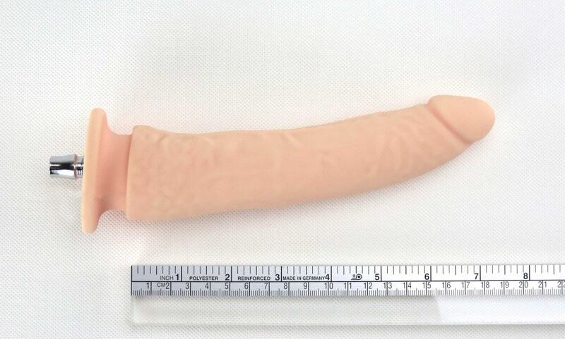 Dildo fino e ultra suave projetado para sexo anal, especialmente para máquinas de sexo premium. Tamanho de 7.5 polegadas com textura rígida