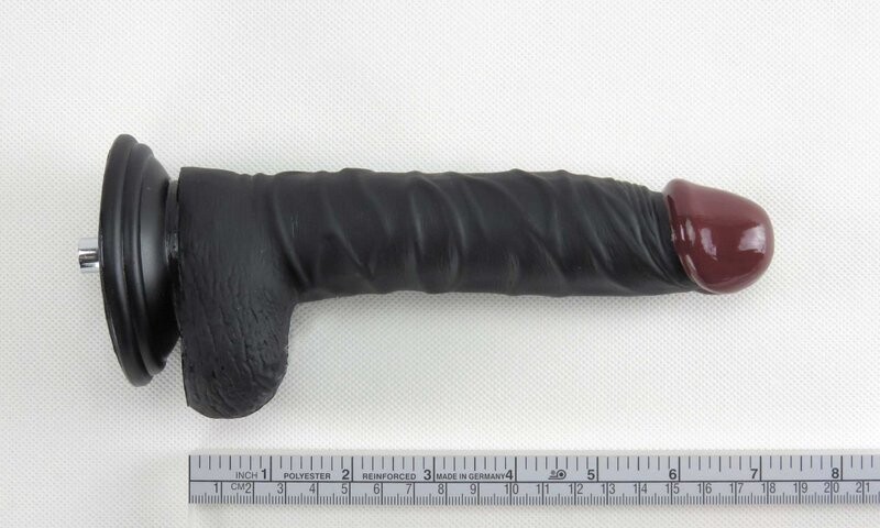 7.87 polegadas Premium Sex Machine Dildo Attachments, Pênis Nude com Toque Realista, 5.51 polegadas inseríveis em preto