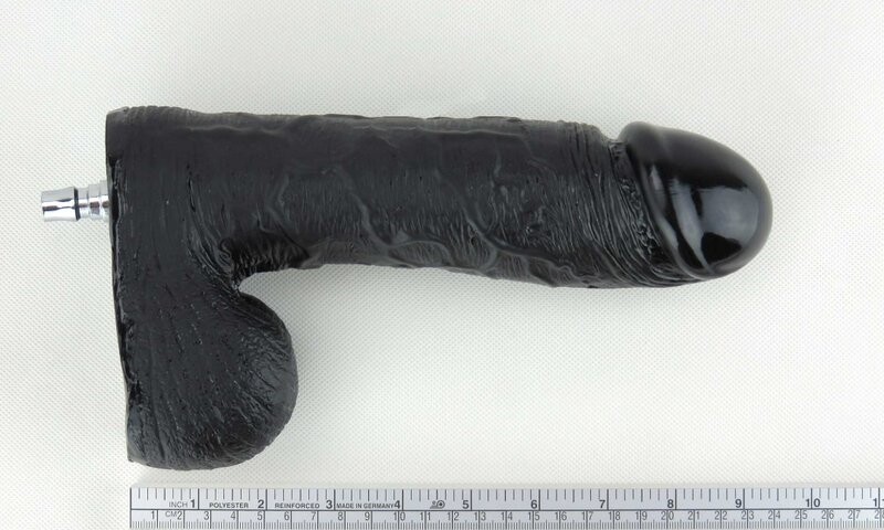 Anexo de dildo monstruoso maciço de 9,4 polegadas para Máquina de Sexo Premium Preto