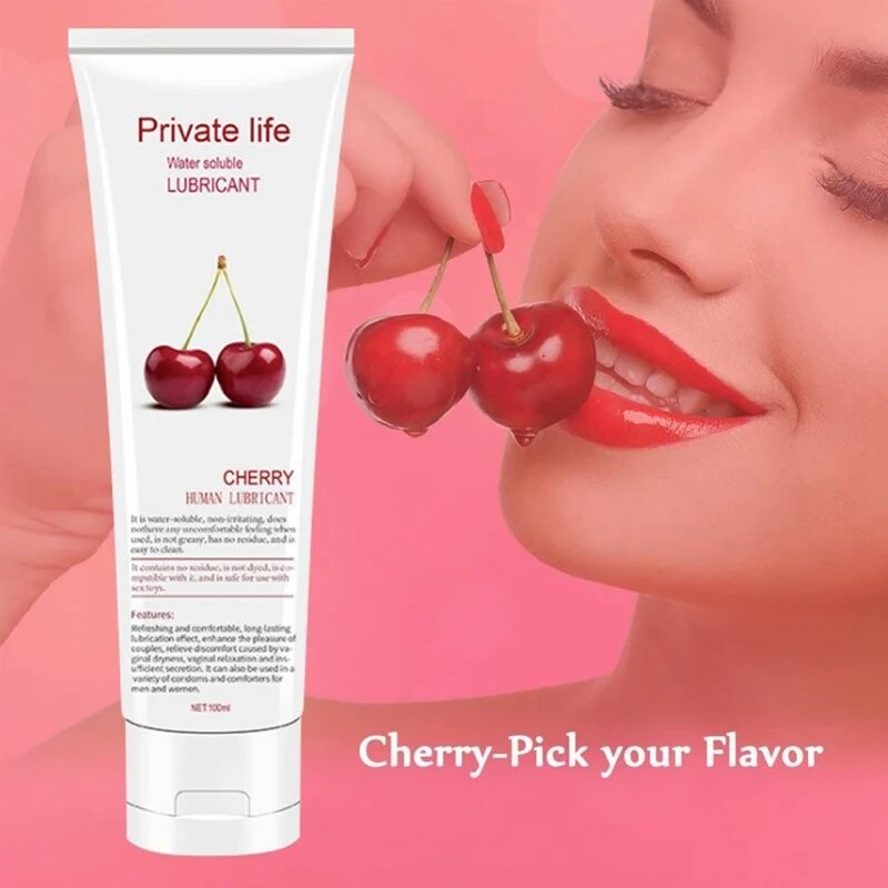 Lubrificante Pessoal à Base de Água com Sabor de Fruta - Lubrificante Comestível para Uso Íntimo Anal & Vaginal, Aumento do Orgasmo - 100ml