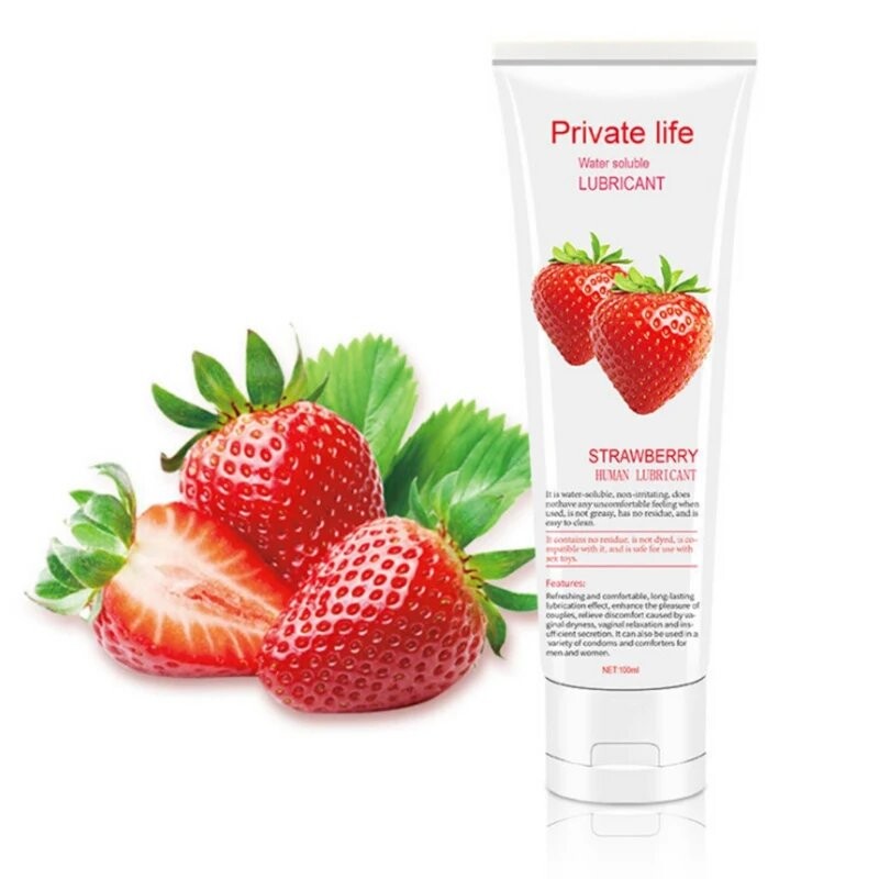Lubrificante Pessoal à Base de Água com Sabor de Fruta - Lubrificante Comestível para Uso Íntimo Anal & Vaginal, Aumento do Orgasmo - 100ml