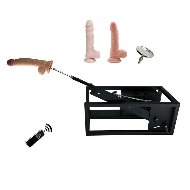 Máquina de Sexo Jessky sem Fio com Controle Remoto e 3 Grandes Dildos com Ventosa