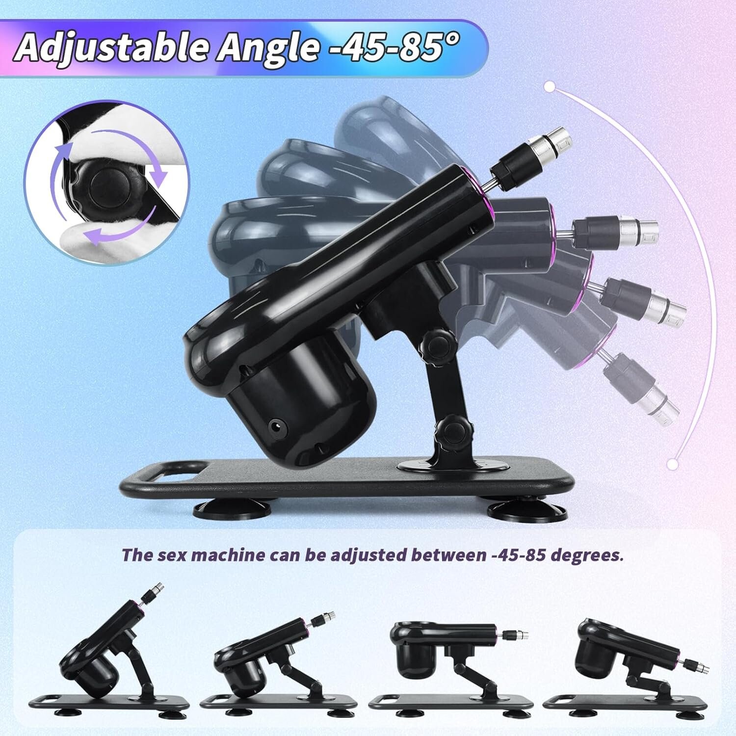 Máquina Sexual com Movimento de Empurrar com 8 Acessórios de Dildo Brinquedos Sexuais Máquina do Amor