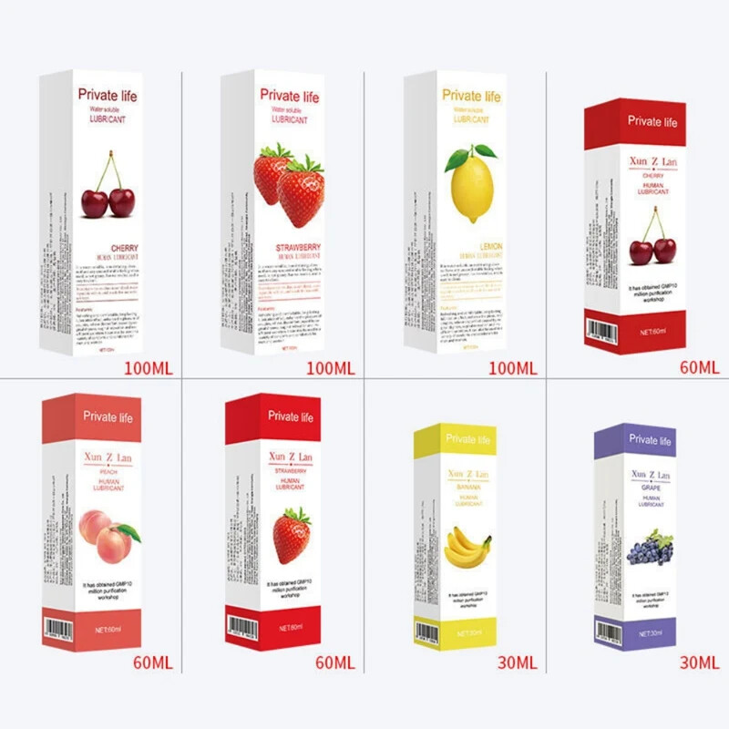 Lubrificante Pessoal com Sabor de Fruta para Sexo Oral - Lubrificante à Base de Água para Fantasia Sexual & Orgasmo Intenso - 60ml
