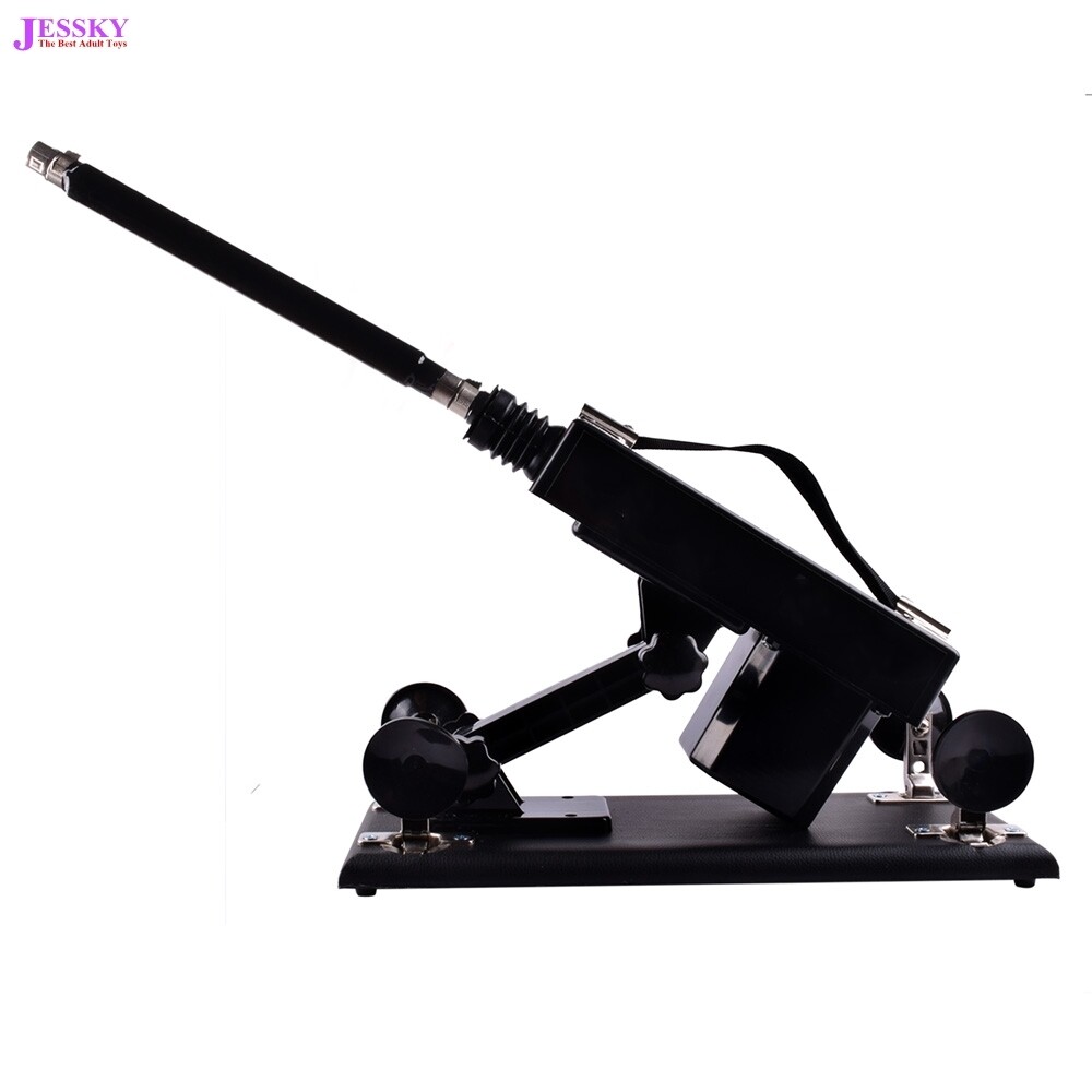 Weibliche Masturbations-Sex-Maschine Gun mit 5 Stück großen Dildo-Zubehörteilen für Frauen Schwarz