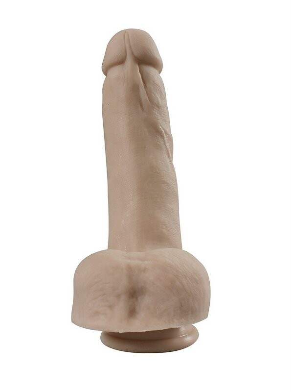 Mächtiger Mann Spesical Gebogener 8,2" Realistischer Penis aus Dual Density mit Adern und Kugeln Starkem Saugnapf