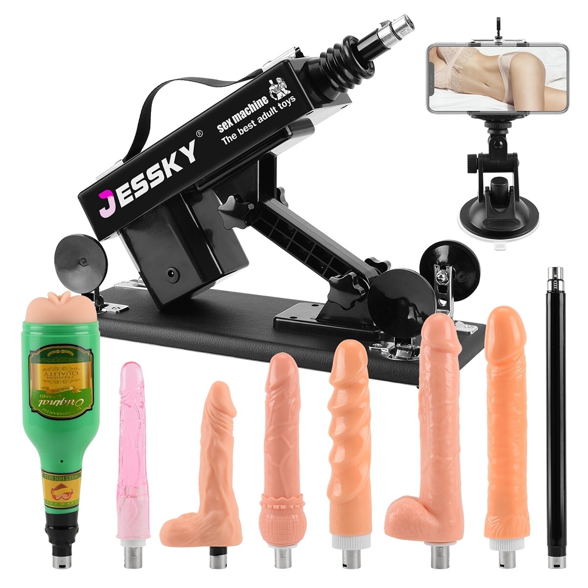 JESSKY Automatische Sexmaschine mit 8 Anhängen