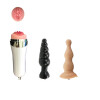 JESSKY 3PCS Sexmaschine Aufsätze Schnellluftanschluss-Aufsätze, 2 X Analdildo, 1 Sexbecher