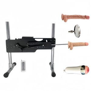6-Gang Smart Sex Machine kabellose Fernbedienung Fickmaschine mit 2 Stück großen Dildos/Bedienungsanleitung rot/schwarz