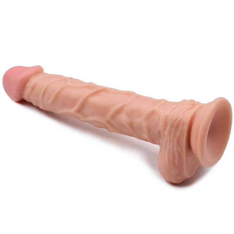 Gode de 10 pouces avec ventouse - Dong avec testicules, faux pénis, jouets pour adultes pour la masturbation et le massage féminins