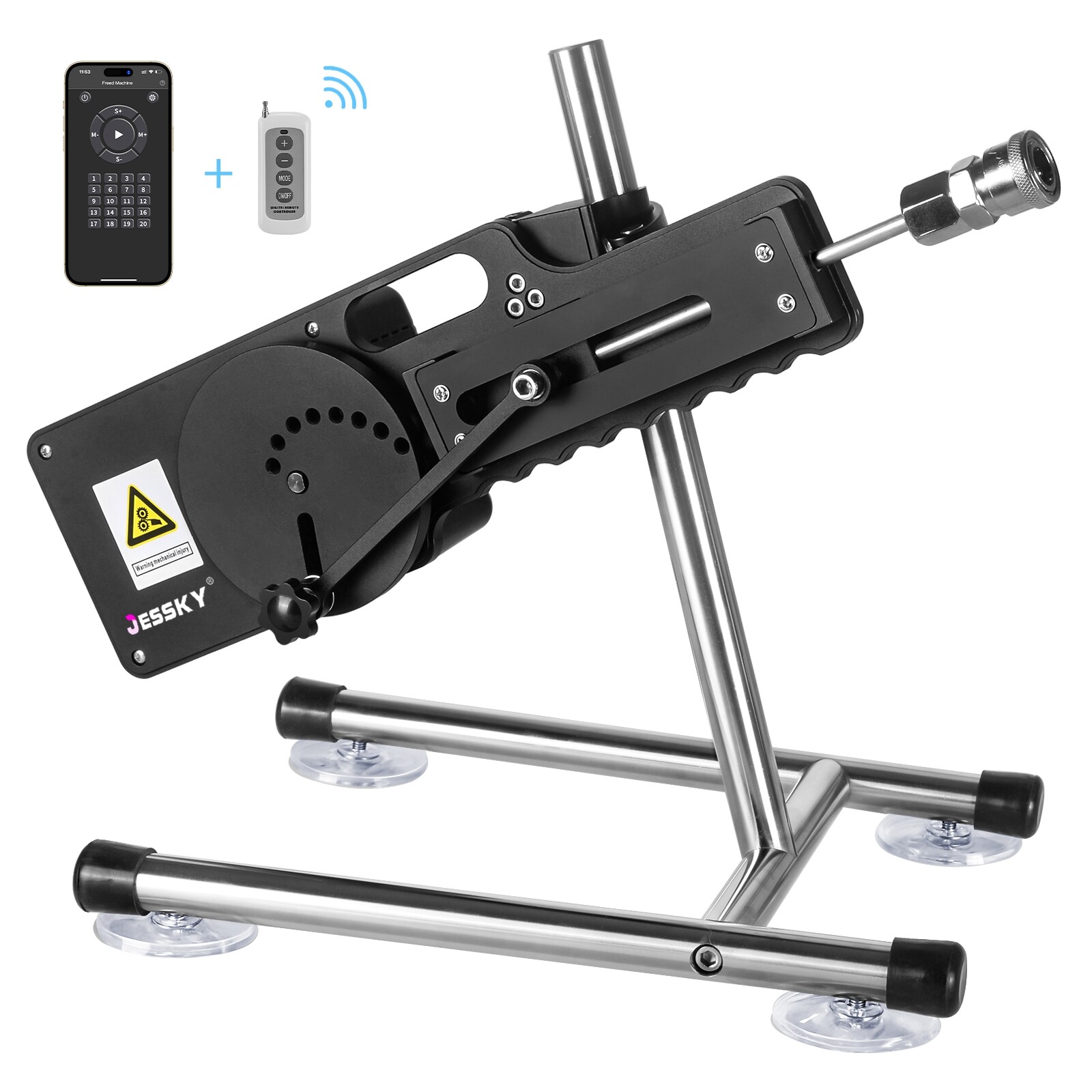 Nouvelle machine à sexe haut de gamme Jessky sans fil avec télécommande et contrôle par application avec 1 pièce d'accessoires