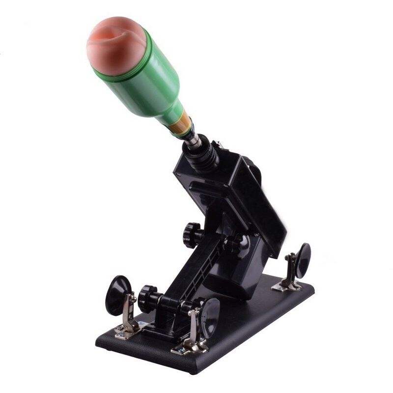 Machine de sexe de masturbation pour couples avec coupe de vagin et 8 accessoires de gode noirs