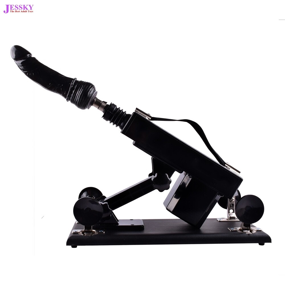 Machine de sexe de masturbation pour couples avec coupe de vagin et 8 accessoires de gode noirs