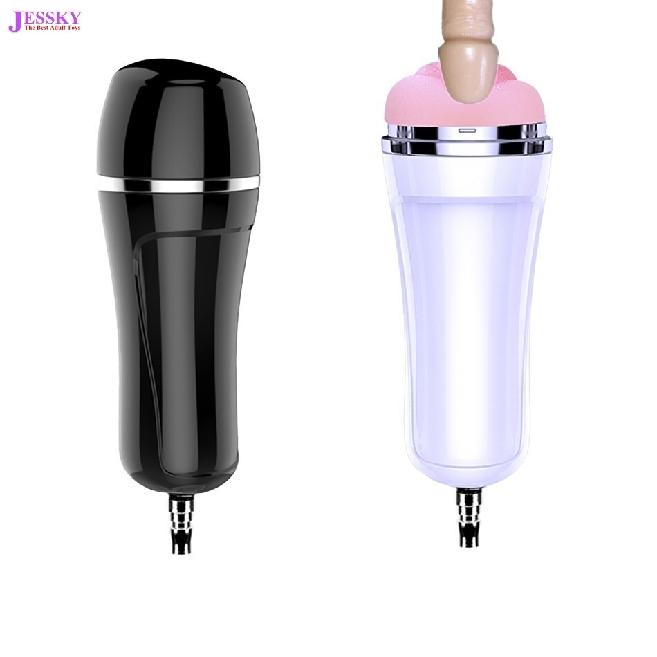 JESSKY 3PCS Accessoires de Machine à Sexe avec Raccord Rapide à Air, 2 X Gode Anal, 1 Ventouse de Sexe