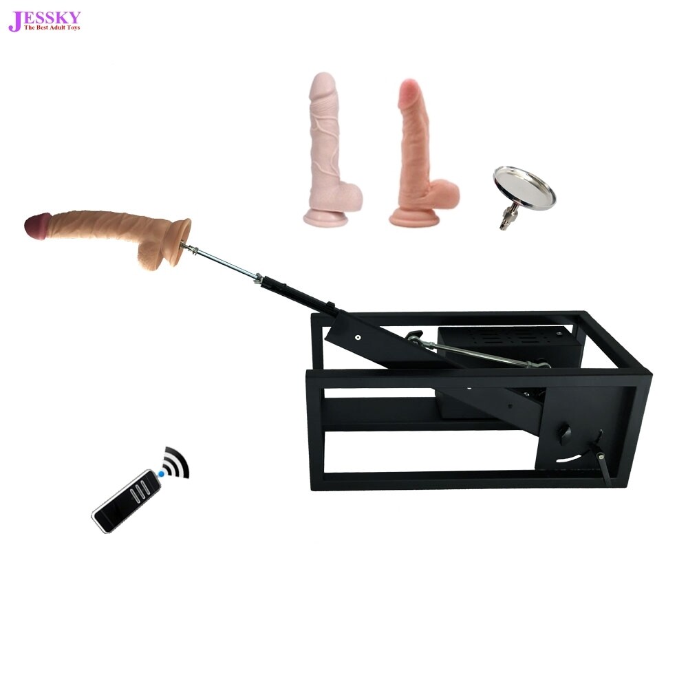 Machine à sexe sans fil Jessky avec télécommande et 3 gros godemichés ventouse
