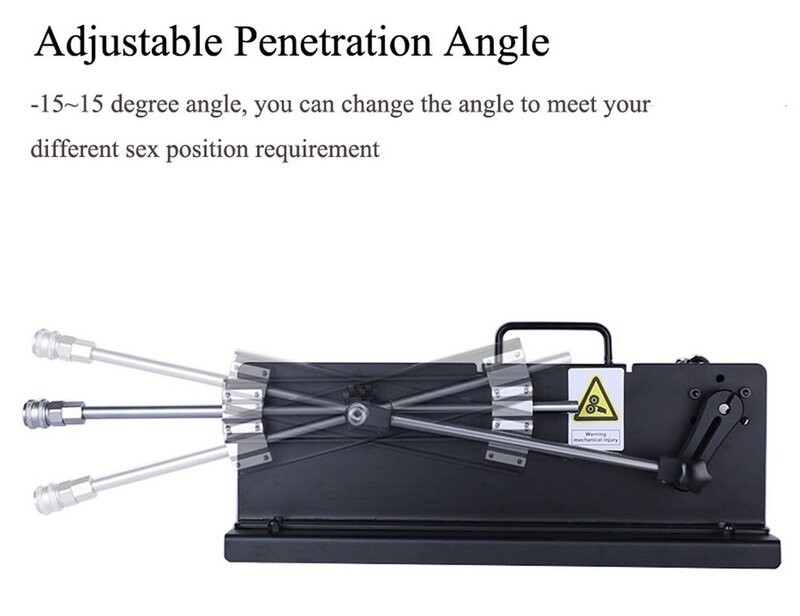 Machine à sexe en métal avec une force de pénétration puissante de 120w et un dildo Vac-u-Lock noir sans bruit