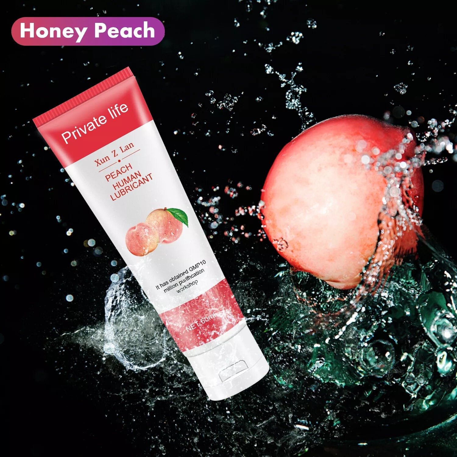 Lubrifiant personnel comestible aromatisé aux fruits pour sexe oral - Lubrifiant à base d'eau pour fantasmes sexuels et orgasmes intenses - 60ml