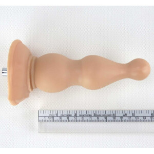 5,7 '' Plug anal de couleur nude comme accessoire de machine à sexe, de petite taille, adapté aux débutants en sexe anal, jouet sexuel