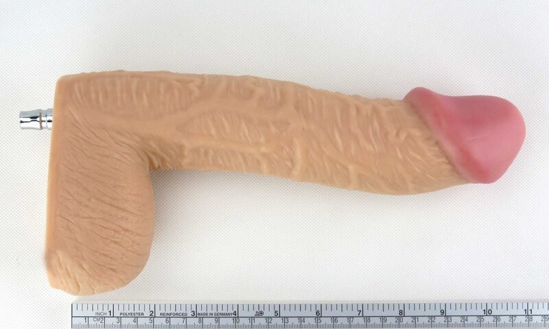 Consolador grande Mega 1st de 11 pulgadas para accesorio de máquina de sexo de alta calidad, color carne