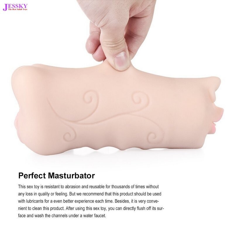 Masturbador Moldeado Realista 3D 3-en-1 para Vaginal, Anal y Oral para Masturbación Masculina