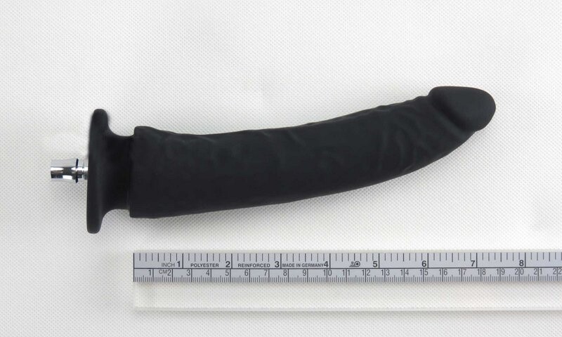 Dildo delgado y ultra suave de 7.5'' diseñado para sexo anal, especialmente para máquinas de sexo premium. Color negro
