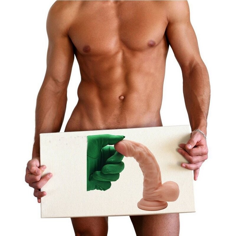 Adonis Rebelde 7.2 Pene de Doble Densidad con Venas y Testículos con Ventosa Resistente