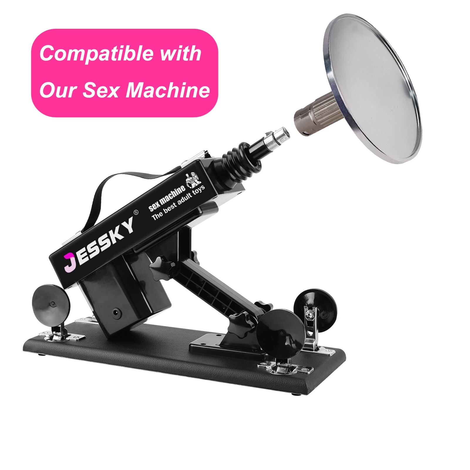 Adaptador de ventosa con conector 3XLR, Soporte universal de consolador para máquina de masaje de 3 puntas