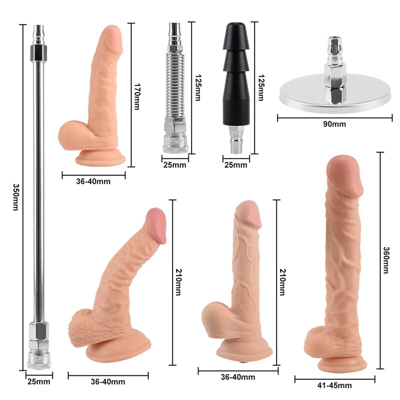 Máquina de sexo inalámbrica Jessky con control remoto y 7 piezas de accesorios