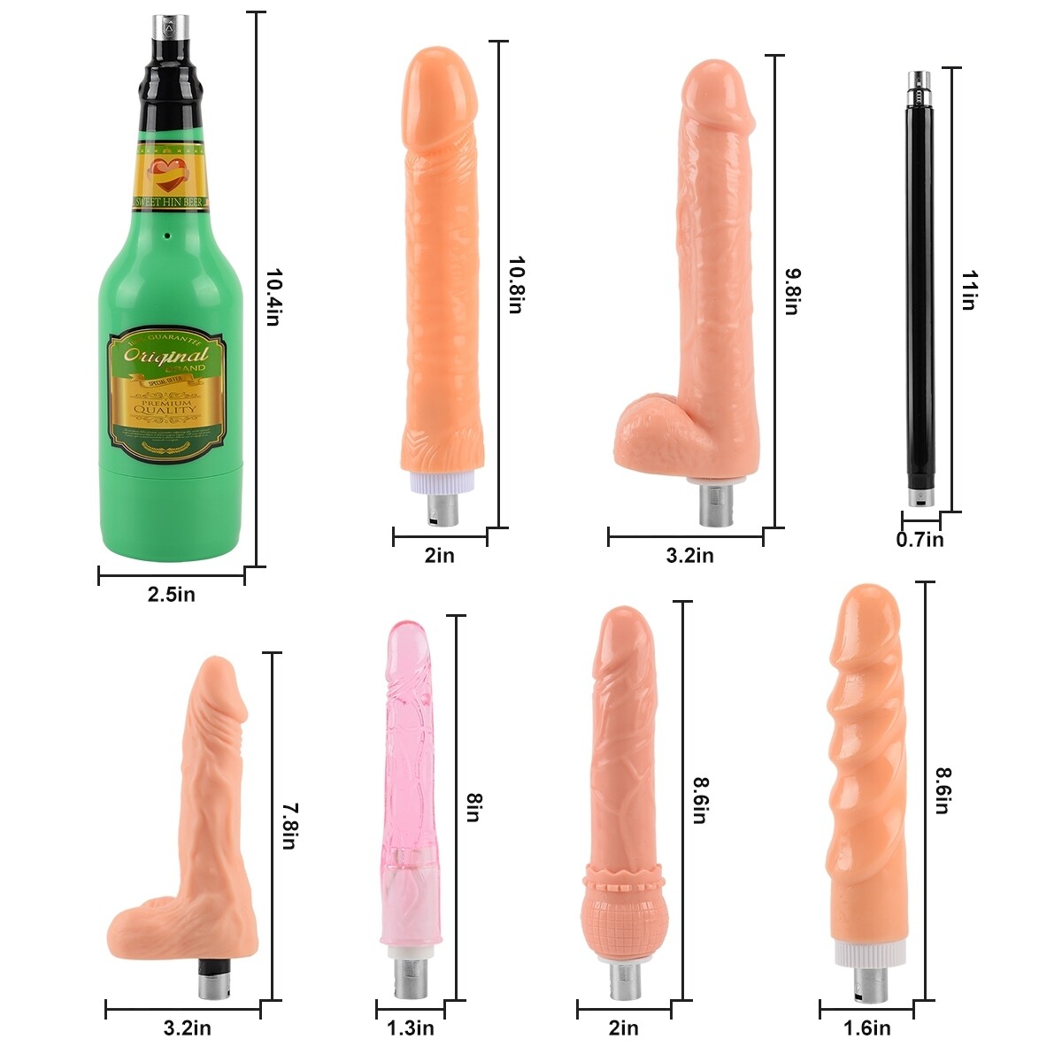 Máquina de sexo automática JESSKY con 8 accesorios