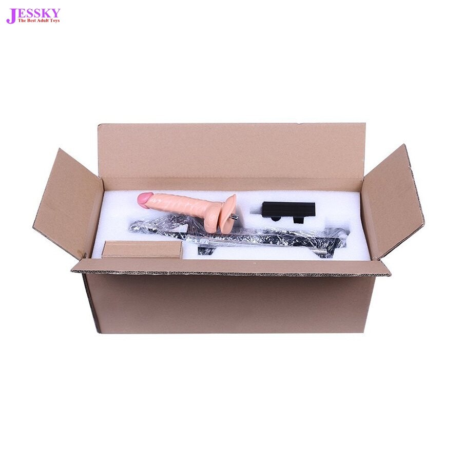 VIDEOS Jessky Sex Machine Potente Fuerza de Penetración y Sin Ruido con 5 Dildos Vac-u-Lock de Plata