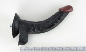 Dildo Punto G de 7.8'' Diseñado para Masajear el Punto G y la Próstata Accesorio de Máquina de Sexo Premium Negro