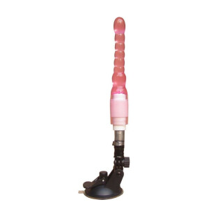 Máquina de sexo automática con accesorio anal, consolador mini de 18 cm de largo y 2 cm de ancho, color morado
