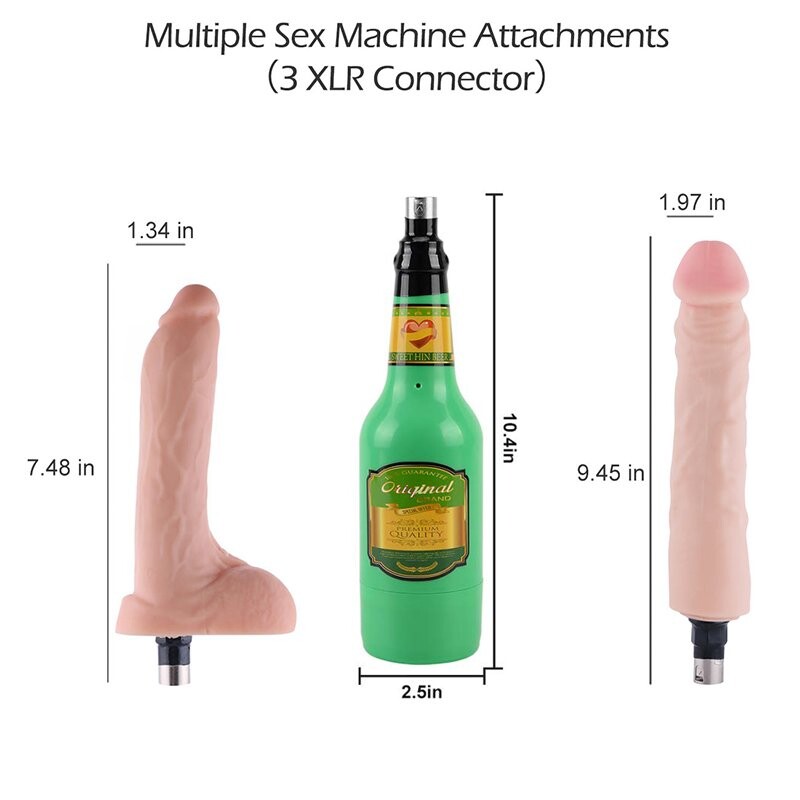 5 accessori per la macchina per sesso Jessky - Dildo realistico, masturbatore maschile con connettore 3XLR