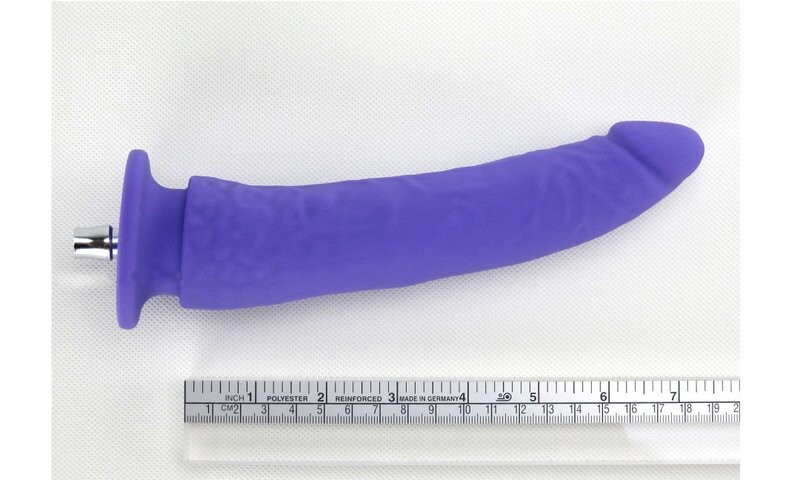 Dildo sottile e ultraliscio con rigido manico da 7.5 pollici progettato appositamente per il sesso anale, ideale per macchine del sesso di alta qualità, di colore viola