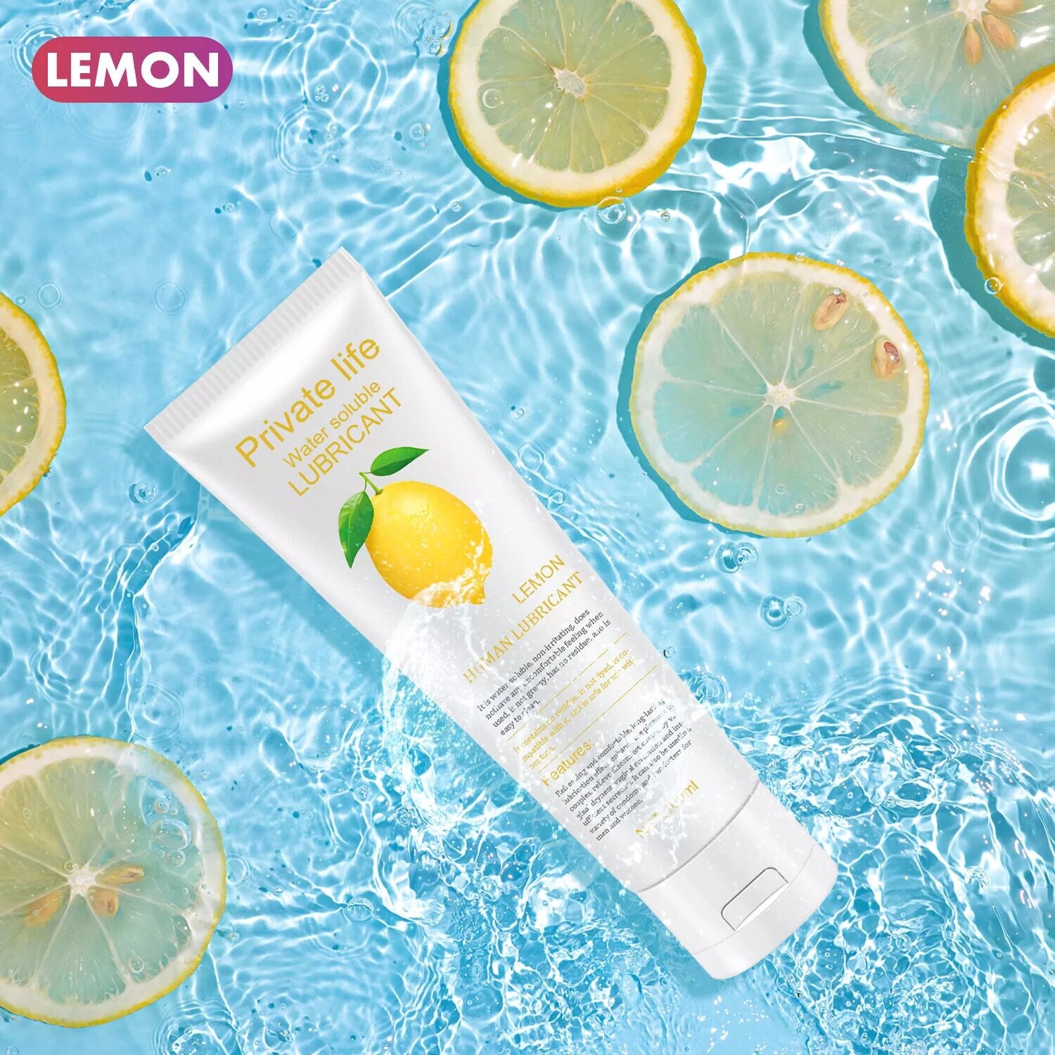 Lubrificante personale a base d'acqua al gusto di frutta - Lubrificante commestibile per uso intimo anale e vaginale, orgasmo potenziato - 100ml