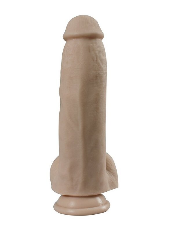 Potente Uomo Spesical Curved 8.2 Dildo Realistico a Doppia Densità con Vene e Palle e Ventosa Resistente