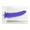 Dildo sottile e ultraliscio con rigido manico da 7.5 pollici progettato appositamente per il sesso anale, ideale per macchine del sesso di alta qualità, di colore viola