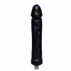 Allegato automatico per macchina del sesso con dildo nero grande in silicone, lungo 26 cm e largo 5,5 cm