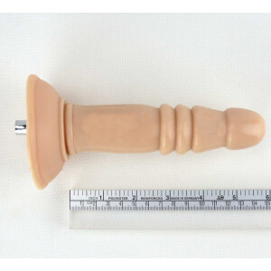 Inseritore anale di 5,7 pollici di colore nude come accessorio per macchine del sesso, di piccole dimensioni adatto per principianti del sesso anale, giocattolo sessuale