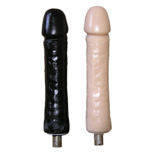 Allegato automatico per macchina del sesso con dildo nero grande in silicone, lungo 26 cm e largo 5,5 cm