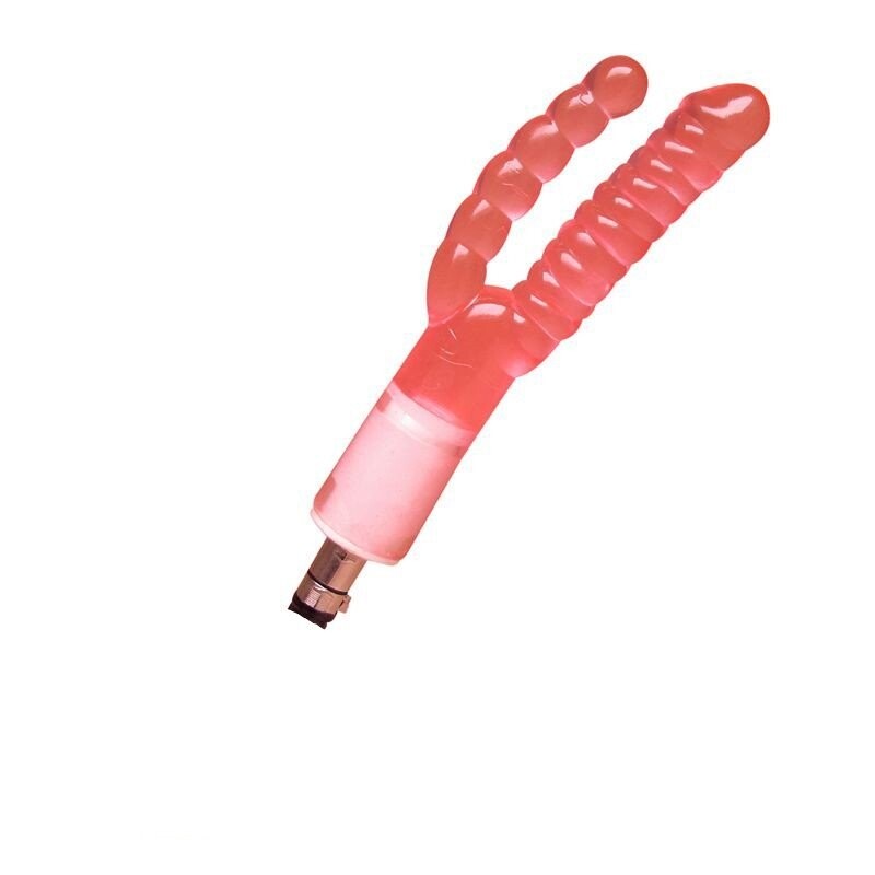 Dubbele dildo masturbator Dubbele kop Realistische dildo Vaginaal en anaal genot voor seksmachine
